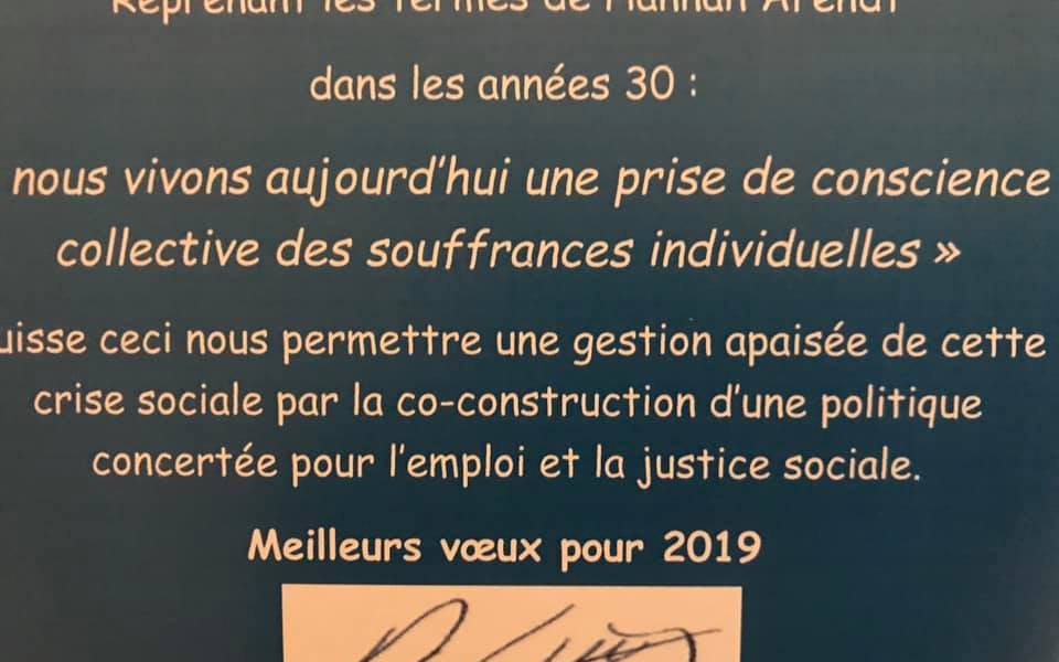 VOEUX ANNEE 2019 - BIENVEILLANCE ET APAISEMENT