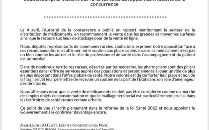 SOUTIEN AU PHARMACIENS RURAUX
