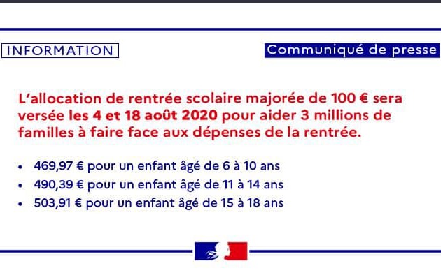 ALLOCATION RENTRE SCOLAIRE
